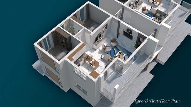 Four Seasons Life 2 2+1 Apartment First Floor plan Sea Star 3